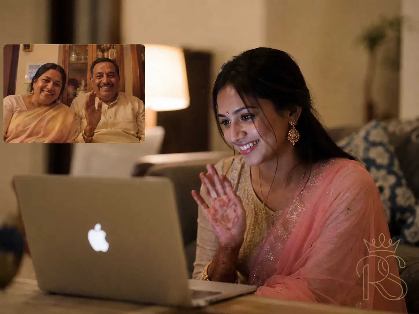 Family Video Calling After a Destination Wedding