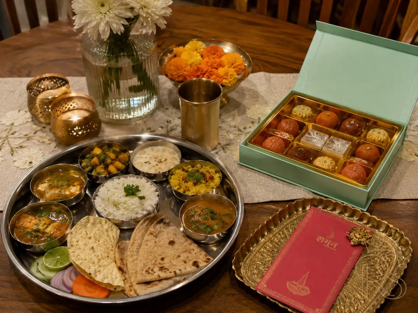Shagun Tray and Home-Cooked Spread