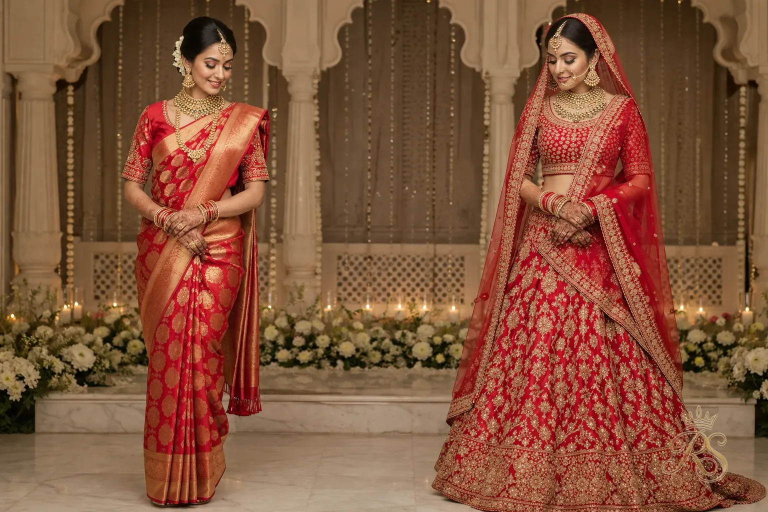 Bridal look featured in the article